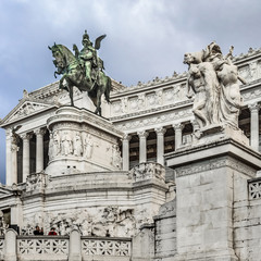 Fototapeta na wymiar Vittorio Emanuele Monument, Rome, Italy