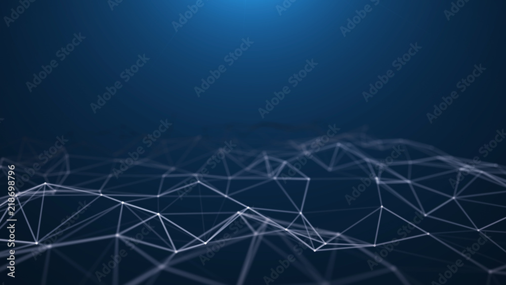 Poster science background. 3d illustration. 3d rendering. abstract 3d big data visualization. visual inform