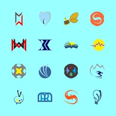 16 logo icons set