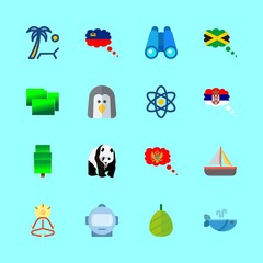 16 nature icons set