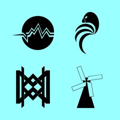 4 logo icons set