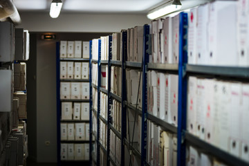 View inside the documents archive, perspective view