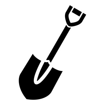 Old shovel icon. Simple illustration of old shovel vector icon for web design isolated on white background