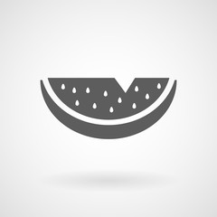 Watermelon line icon on white background, vector, illustration, eps file