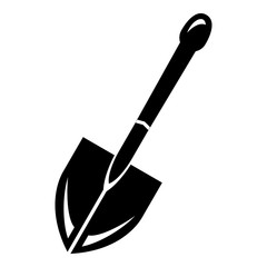Farmer shovel icon. Simple illustration of farmer shovel vector icon for web design isolated on white background