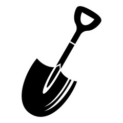 Metal spade shovel icon. Simple illustration of metal spade shovel vector icon for web design isolated on white background