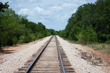 Fototapeta na wymiar Railroad Tracks in Rural Texas