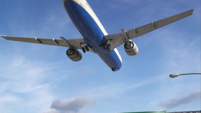 Airplane Landing Mexico City
