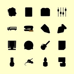 school icons set. power, programmer, one and campus graphic works