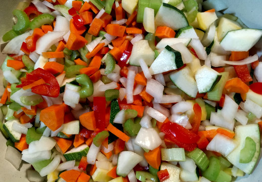 Many Vegetables Chopped Up In An Instant Pot,