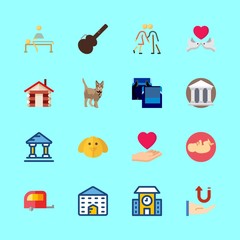 16 family icons set