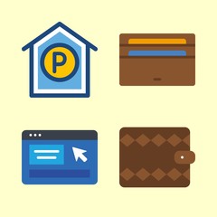 4 shopping icons set