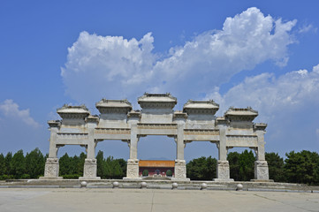 The ancient Chinese buildings