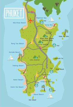 thailand beaches map