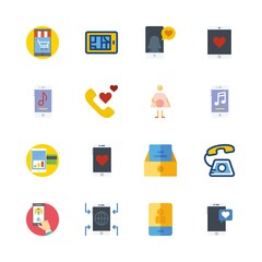 telephone vector icons set. phone call, smartphone, inbox and pregnantcy in this set