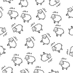 sheep icon in pattern style. Element of sheeps icon for mobile concept and web apps. Sketch sheep icon in pattern style can be used for web and mobile