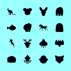 16 animal icons set