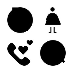 telephone icons set. mobile, center, person and female graphic works