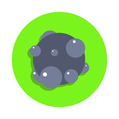 colored bubbles in green badge icon. Element of science and laboratory for mobile concept and web apps. Detailed bubbles icon