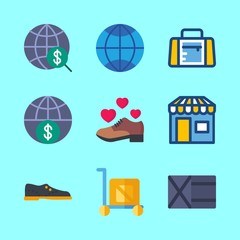 9 shopping icons set