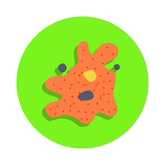 colored laboratory liquid in green badge icon. Element of science and laboratory for mobile concept and web apps. Detailed laboratory liquid icon