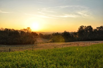 Sunset in the countryside