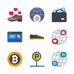 9 shopping icons set