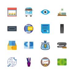 business icons set. problem procrastination, mobile phone, opportunity and vogue graphic works