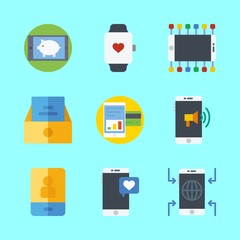 telephone icons set. display, people, business and screen graphic works