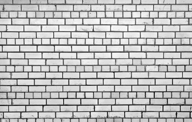White grunge brick wall background.