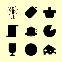 9 drink icons set