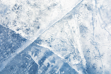 The texture of the ice. The frozen water.Winter background   