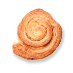 Close up sweet Danish pastries isolate on white background