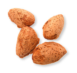almonds isolated over white background