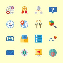marketing icons set. female, device, caucasian and professional graphic works