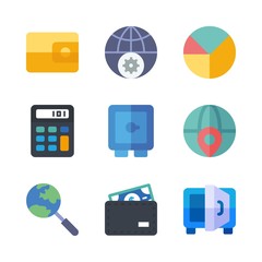 finance icons set. accountant, point, caucasian and mathematics graphic works