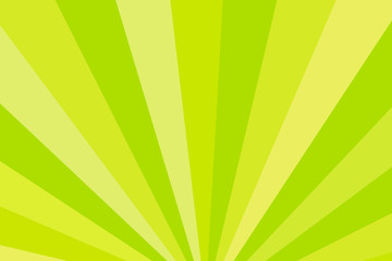 Yellow and green rays. Radial rays abstract background. Colorful background for your design.
