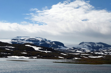 Railway travel in Norway.Views from the train.The Bergen - Oslo train. Norway
