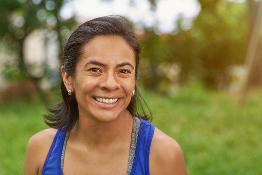 Pretty Smiling Latina Woman