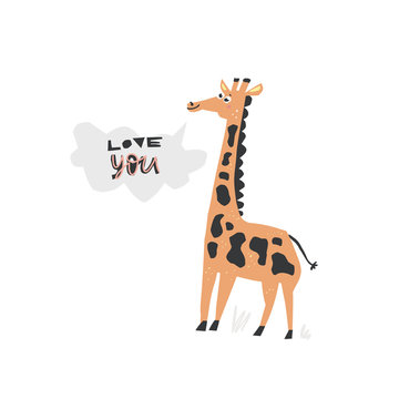 Cute Vector giraffe
