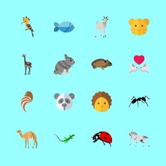 Obraz premium 16 animal icons set