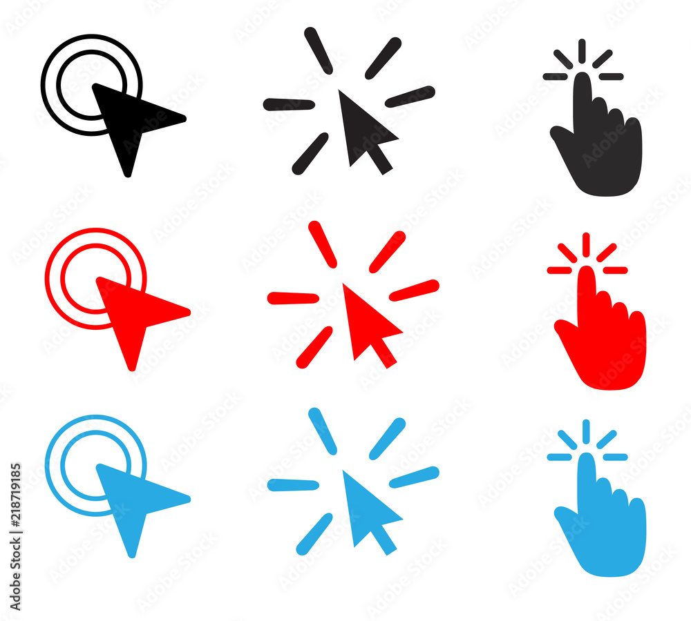 Poster set double click filled vector icon. mouse double click icon on white background. flat style. double