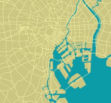 Tokyo bay area road map