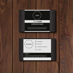 white and Black Business card