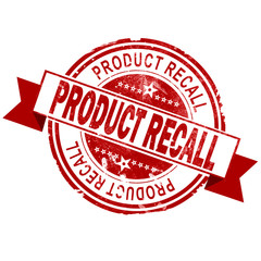 Obraz premium Product recall red vintage stamp
