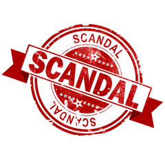 Scandal red vintage stamp