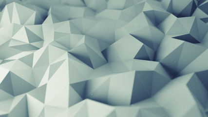 Low poly grey surface 3D rendering