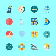 Fototapeta premium 16 hospital icons set