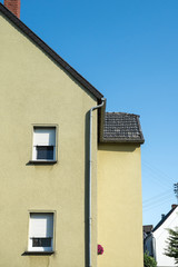 an rain drain from the roof
