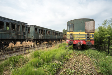 Obraz premium an train graveyard